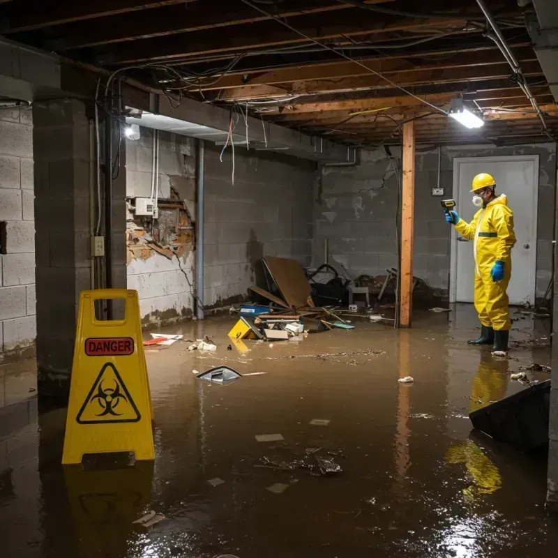 Flooded Basement Electrical Hazard in Liberty, SC Property